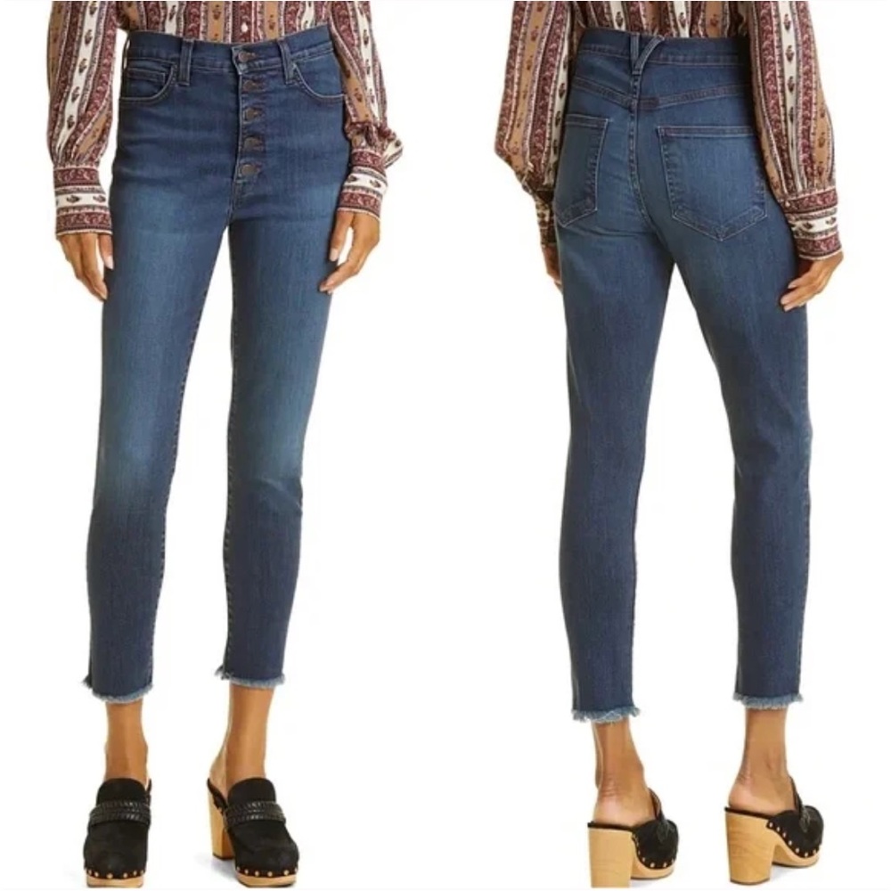 Veronica Beard Dark Blue Debbie High-Rise Skinny Ankle Jeans Women’s Size 28